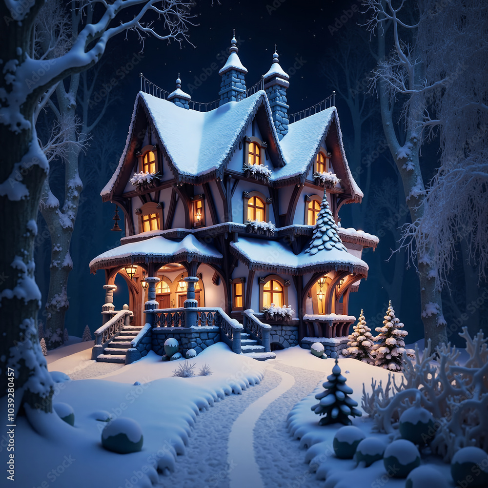Winter Märchen Haus Winter Märchen Haus