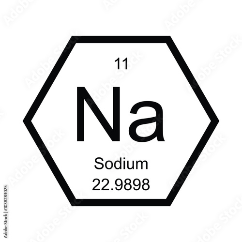 icon chemical elements of the periodic table sodium