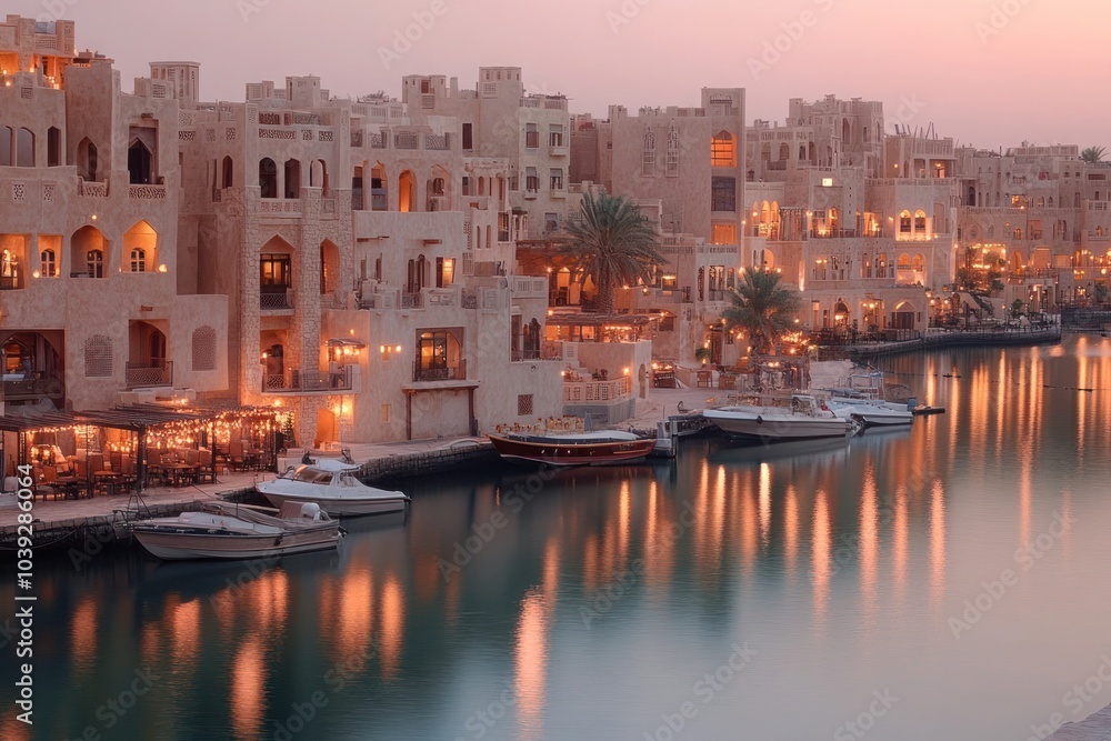 Fototapeta premium A photo of the waterfront in Al Wasl, Dubai-gigapixel-hq-scale-6_00x