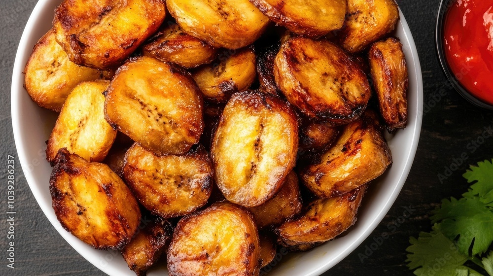 Mouthwatering Fried Plantains with Caramelized Edges and Depth of Flavor Perfectly crispy golden brown plantains with a delightful Caribbean flair Mouthwatering Fried Plantains with Caramelized Edges and Depth of Flavor Perfectly crispy golden brown plantains with a delightful Caribbean flair