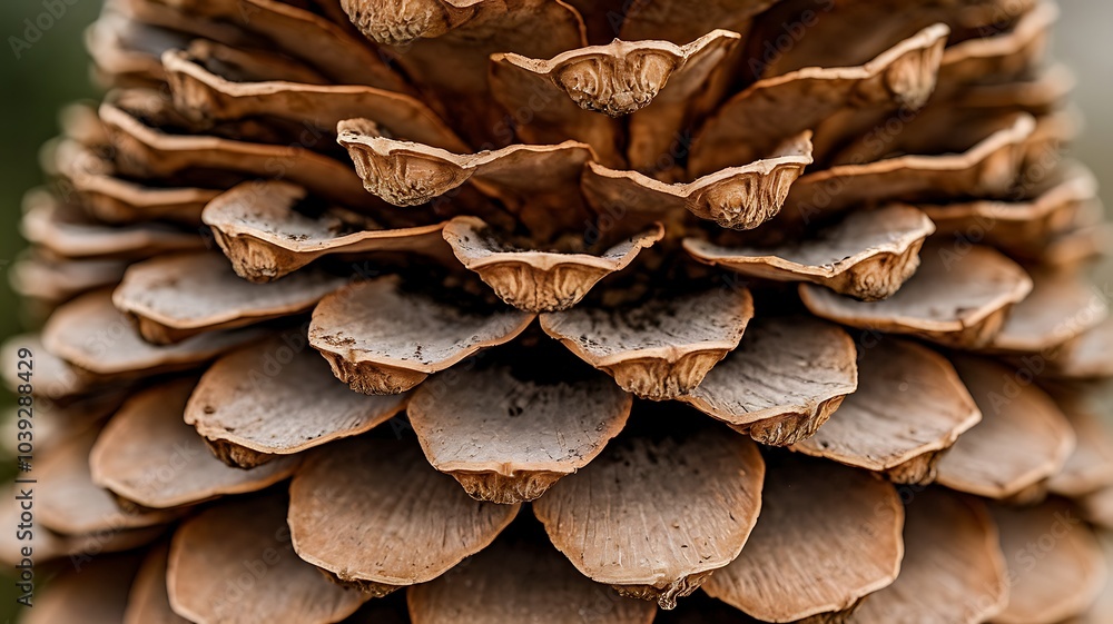 Fototapeta premium Close-up of a Brown Pine Cone with Detailed Texture