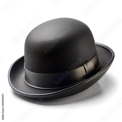 black bowler hat isolated