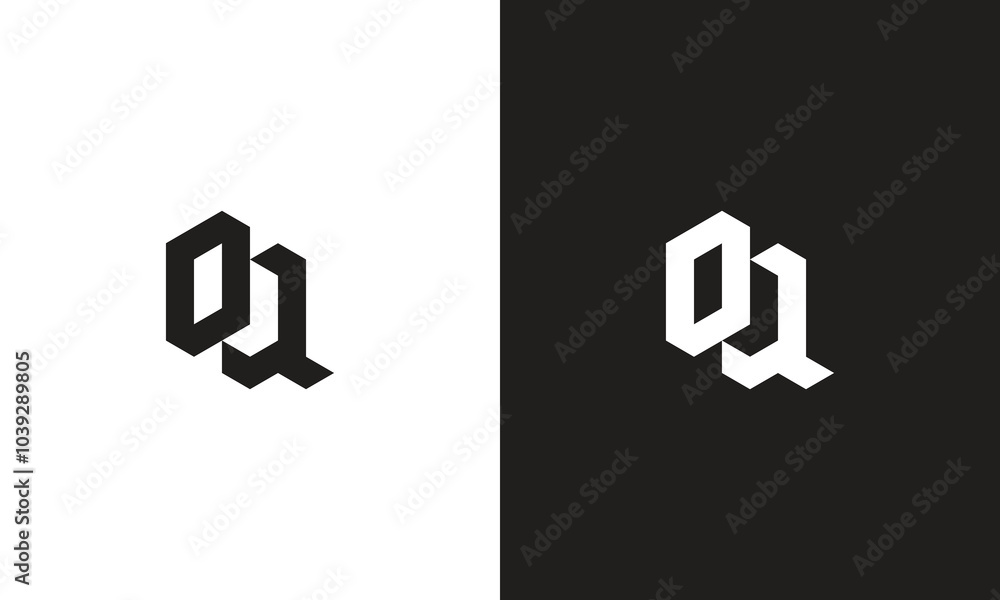 OQ logo, monogram unique logo, black and white logo, premium elegant logo, letter OQ Vector OQ logo, monogram unique logo, black and white logo, premium elegant logo, letter OQ Vector