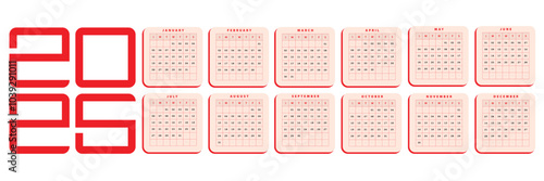 Orange 2025 calendar simple calendar pastel color