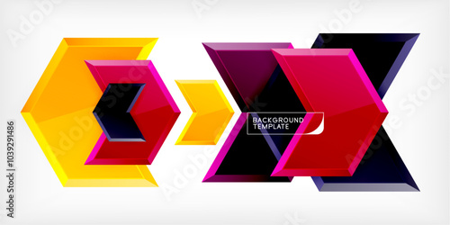 Free Download Vector 3d arrow techno design template - GFXLoad