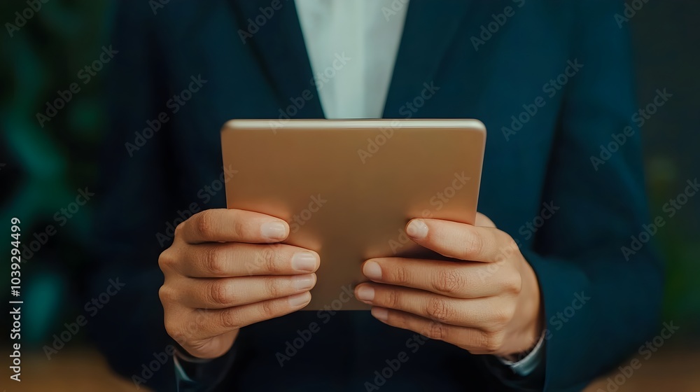 Closeup of a businesswoman s hand writing on a digital tablet filled with financial charts and data in a clean minimalist office setting The tablet screen is glowing Closeup of a businesswoman s hand writing on a digital tablet filled with financial charts and data in a clean minimalist office setting The tablet screen is glowing