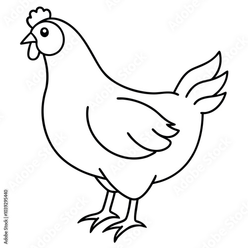 Chicken vector illustration.