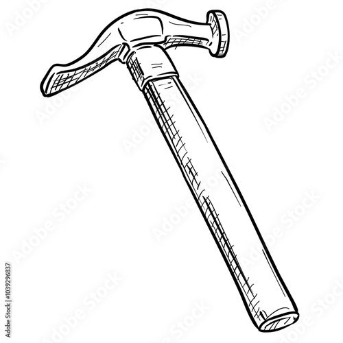 cobbler hammer handdrawn illustration