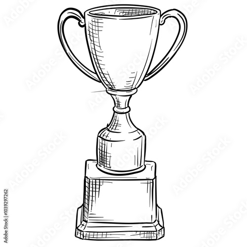 trophy handdrawn illustration