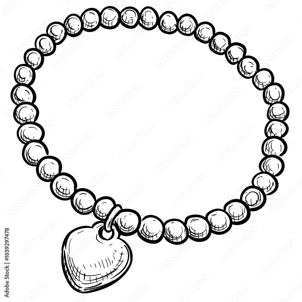 Obraz premium bracelet jewelry handdrawn illustration