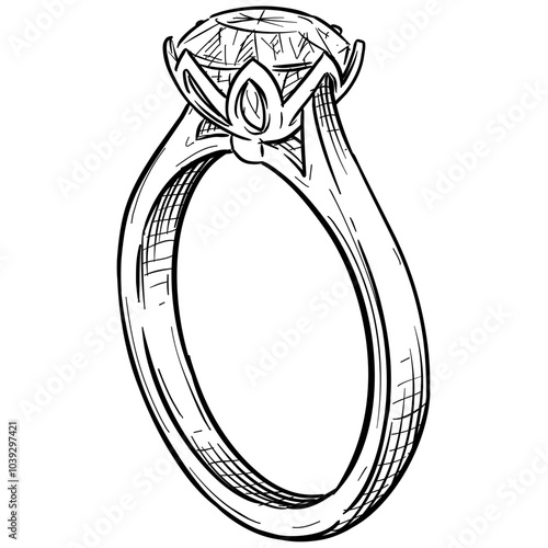ring jewelry handdrawn illustration