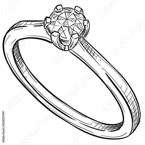 ring jewelry handdrawn illustration