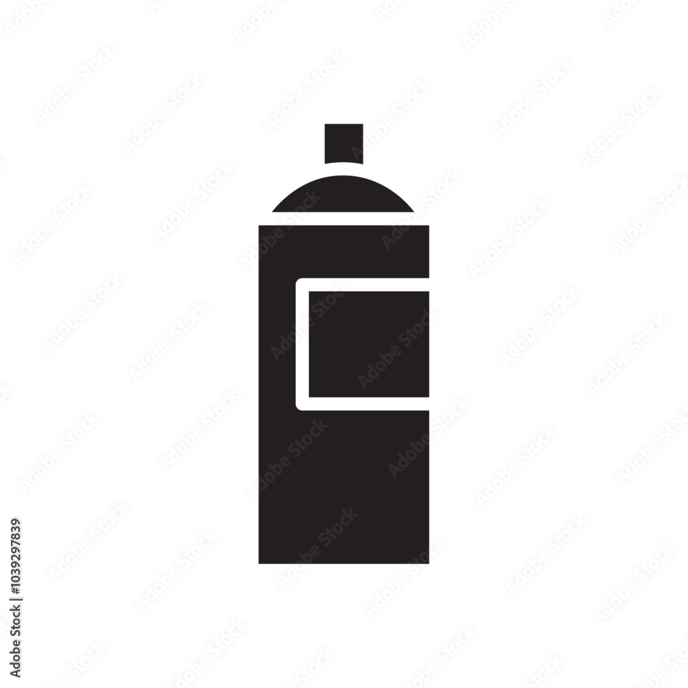 Aerosol spray paint can icon Flat line illustration Aerosol spray paint can icon Flat line illustration