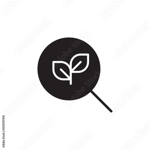 Agricultural research icon Flat line illustration