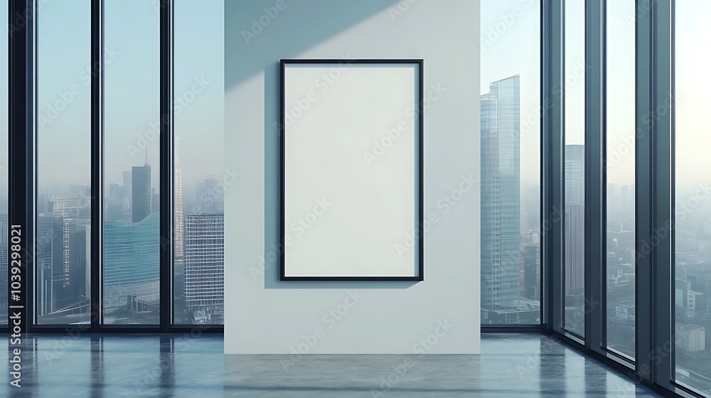 Blank Canvas Cityscape Modern Minimalist Interior Design Blank Canvas Cityscape Modern Minimalist Interior Design