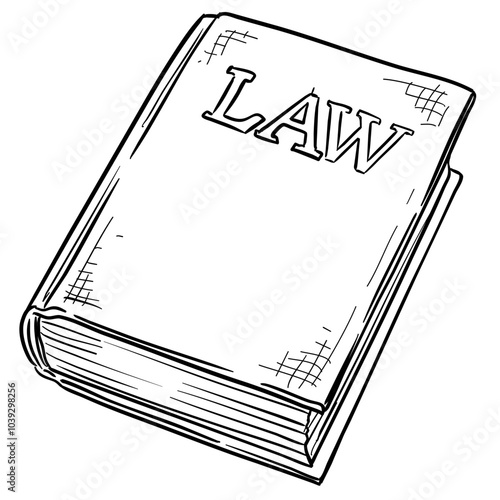 law book handdrawn illustration