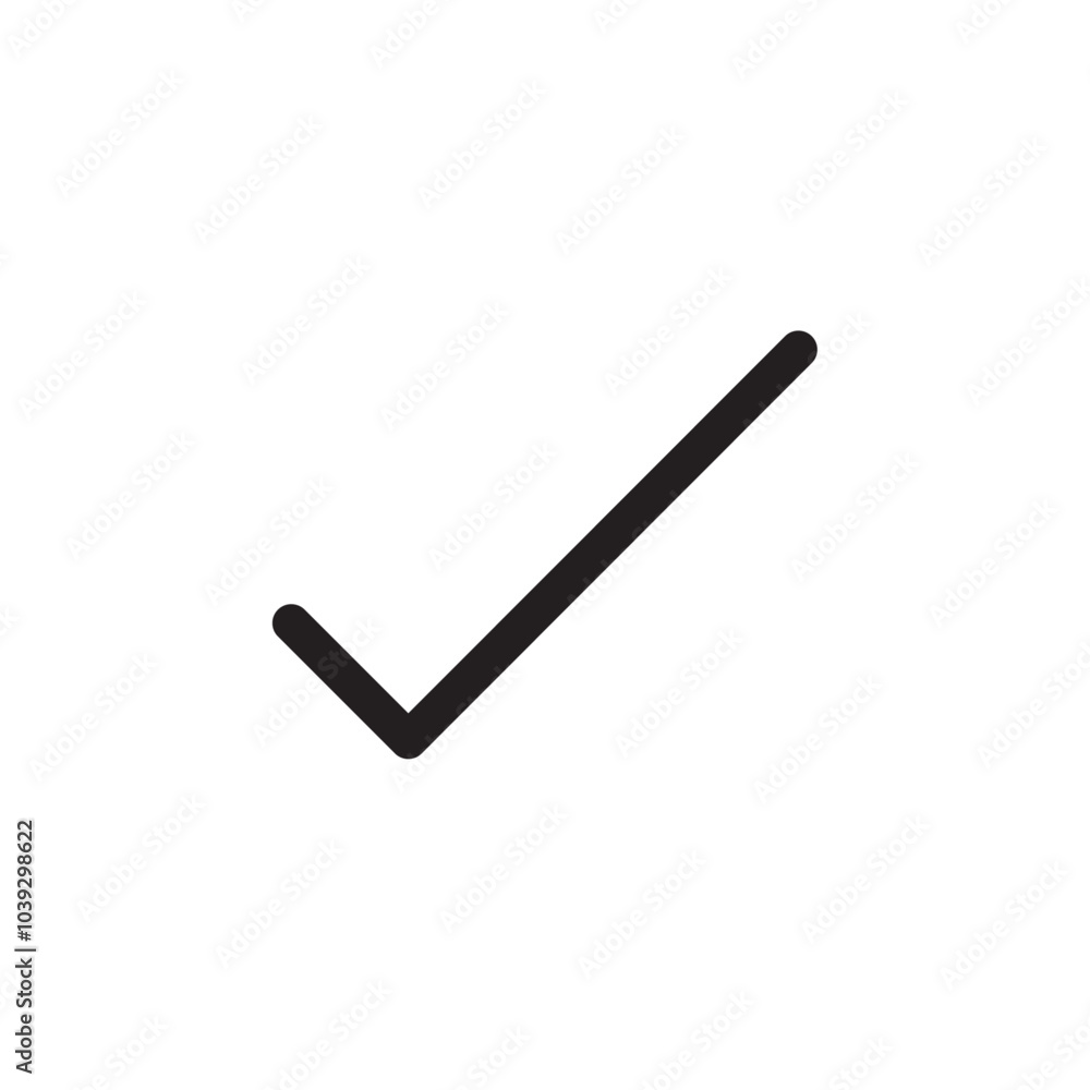 Check icon Flat line illustration Check icon Flat line illustration
