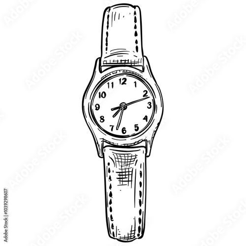 wristwatch handdrawn illustration