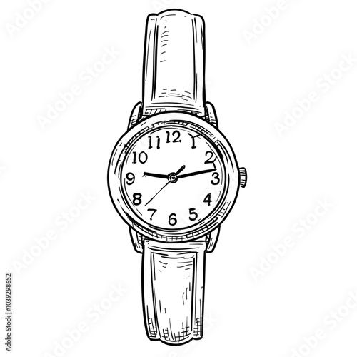 wristwatch handdrawn illustration