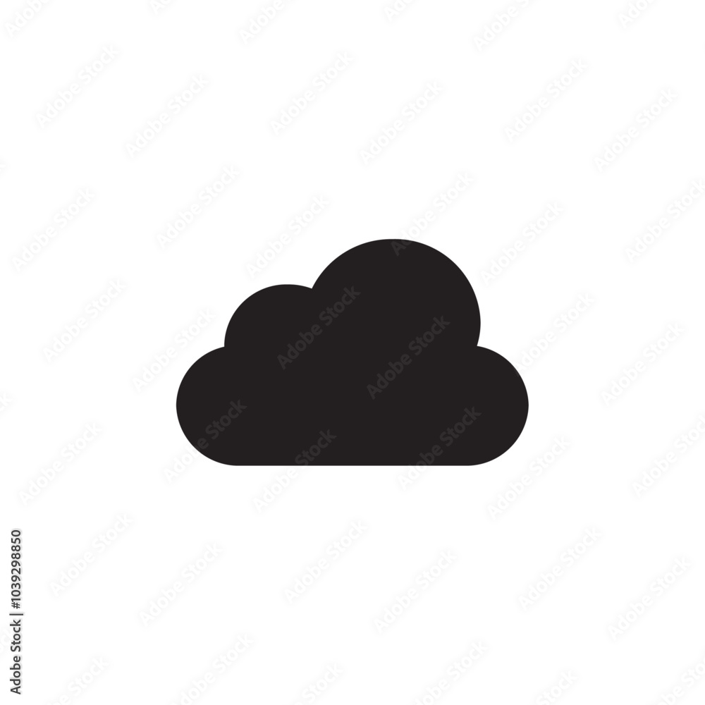 Cloud icon Flat line illustration Cloud icon Flat line illustration