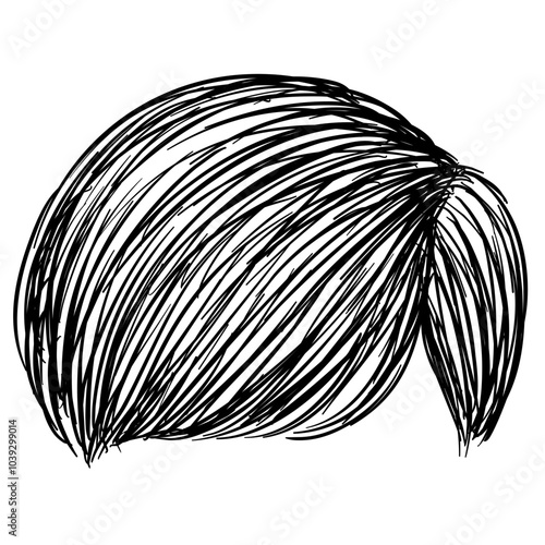 men hairstyle handdrawn illustration