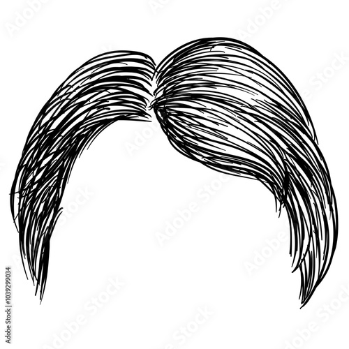 men hairstyle handdrawn illustration