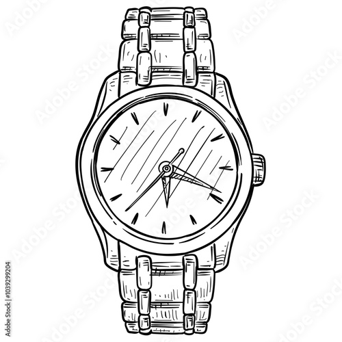 wristwatch handdrawn illustration