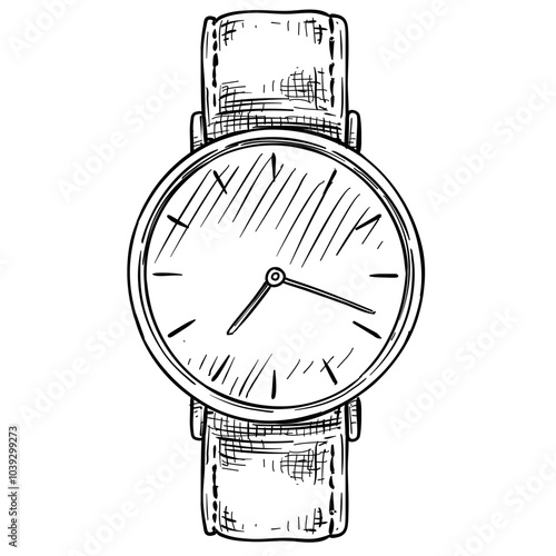 wristwatch handdrawn illustration