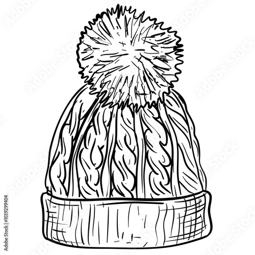 beanie handdrawn illustration