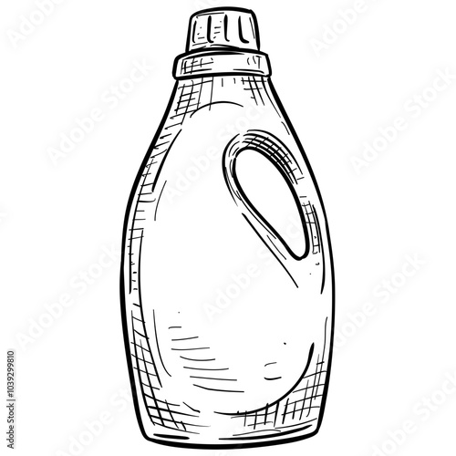 liquid detergent handdrawn illustration