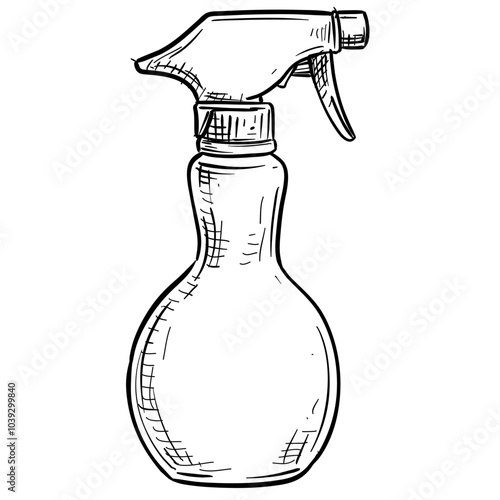 clothes freshener spray handdrawn illustration