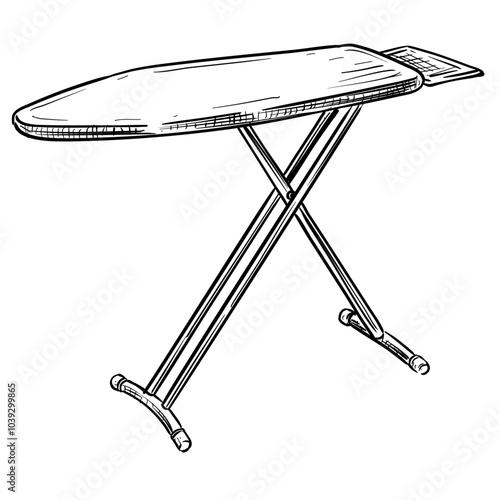 ironing board handdrawn illustration