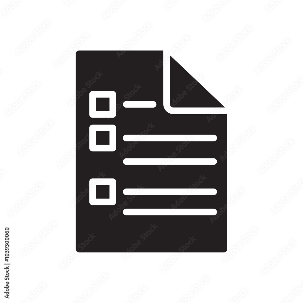 Document icon Flat line illustration Document icon Flat line illustration