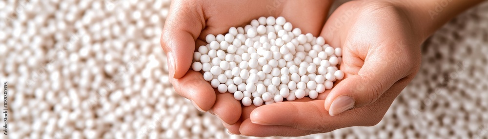 A close-up of hands holding small white pearls, surrounded by scattered pearls on a surface, symbolizing beauty and elegance. A close-up of hands holding small white pearls, surrounded by scattered pearls on a surface, symbolizing beauty and elegance.