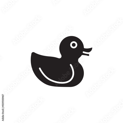 Duck icon Flat line illustration photo