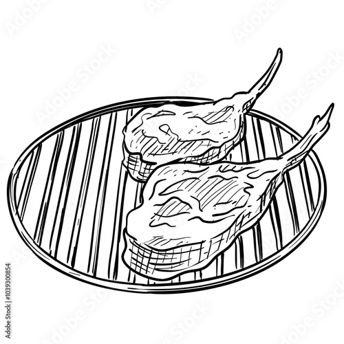 barbecue handdrawn illustration