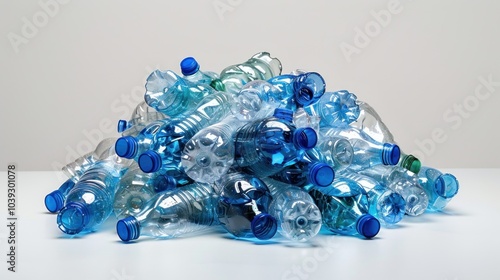 Plastic Bottles Pile - Recycling and Sustainability