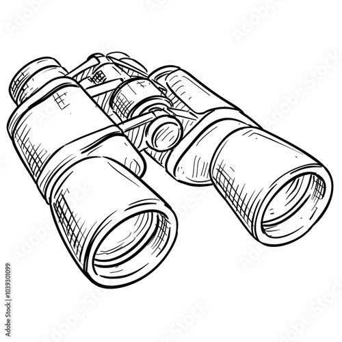 binocular handdrawn illustration