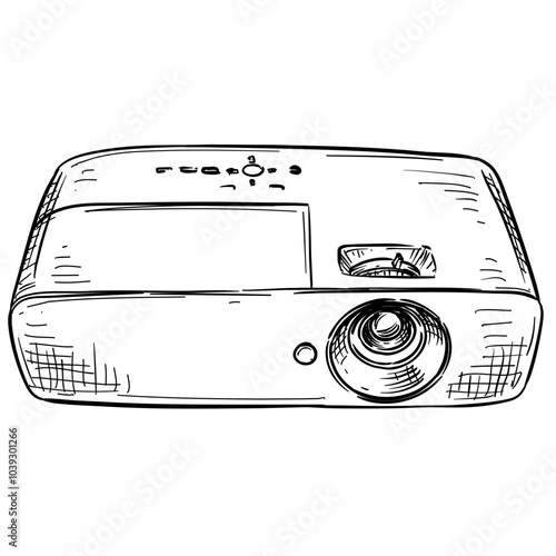 projector handdrawn illustration