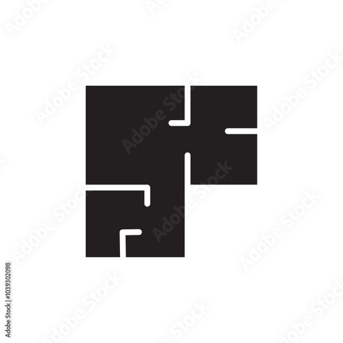 Home layout icon Flat line illustration