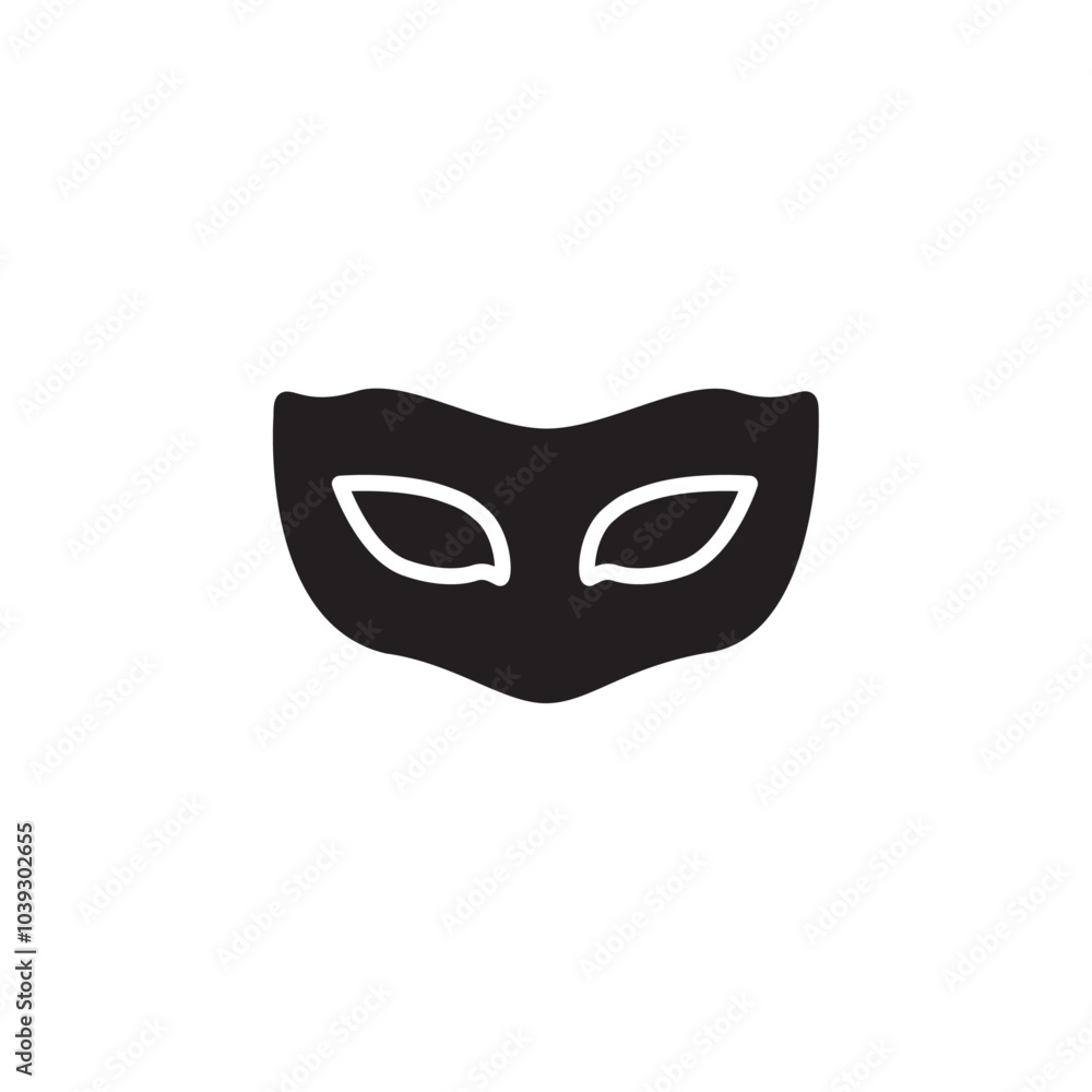Mask icon Flat line illustration Mask icon Flat line illustration