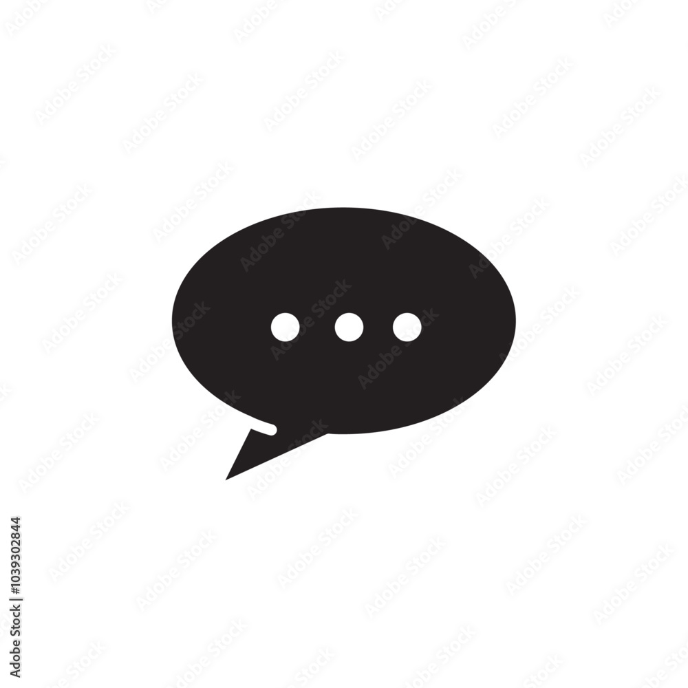 Message icon Flat line illustration Message icon Flat line illustration