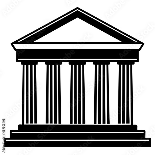 black and white columns