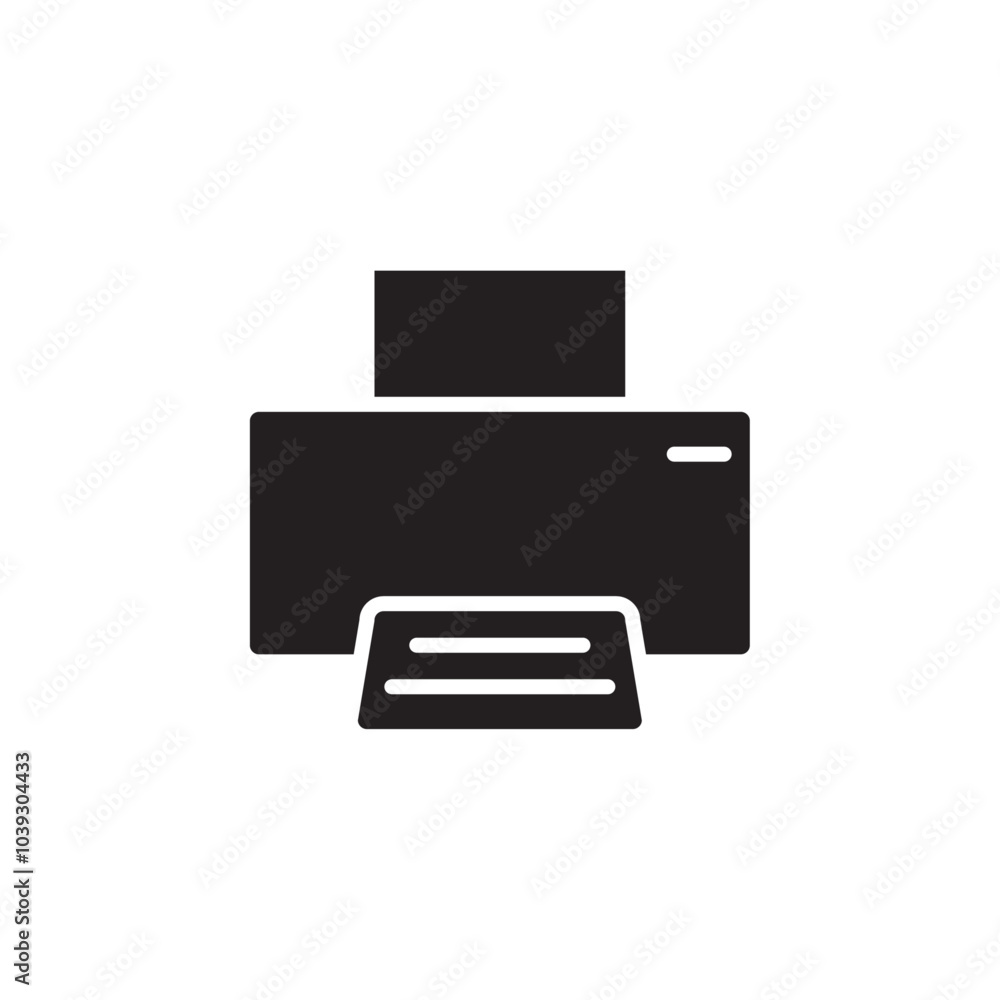Printer icon Flat line illustration Printer icon Flat line illustration