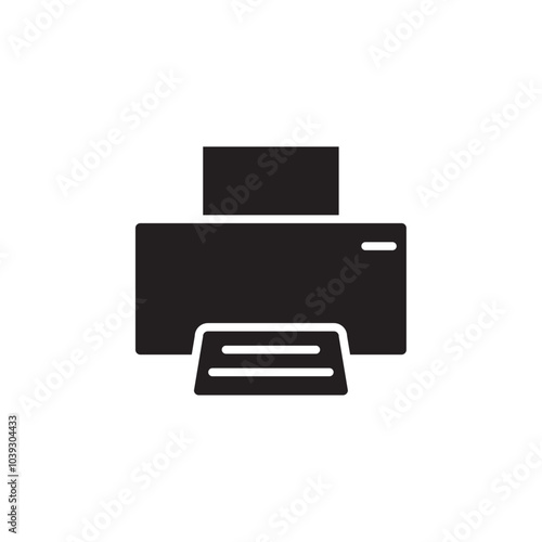 Printer icon Flat line illustration