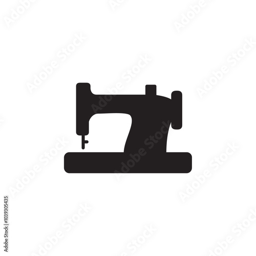 Sewing machine icon Flat line illustration