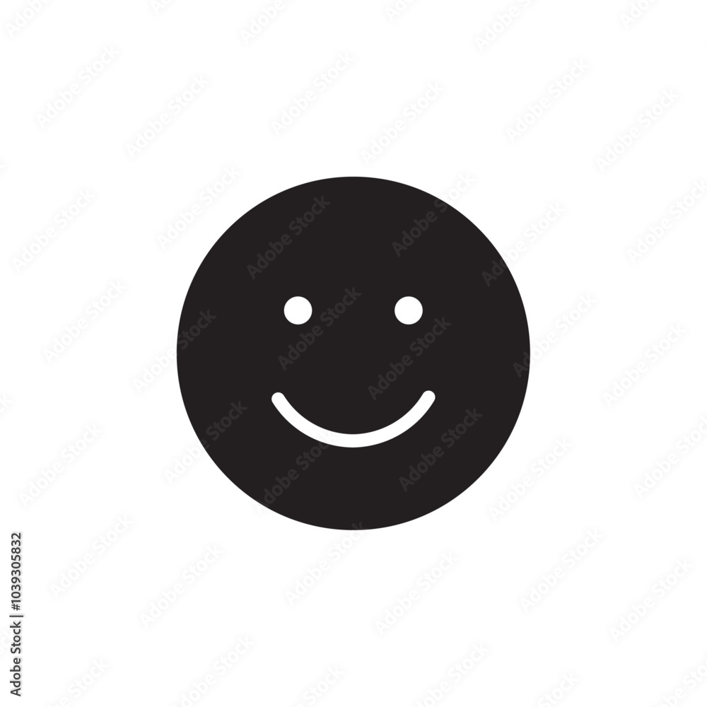 Smile icon Flat line illustration Smile icon Flat line illustration