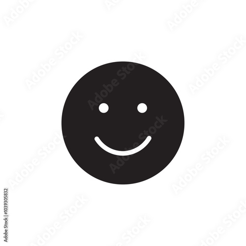 Smile icon Flat line illustration