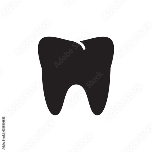 Teeth icon Flat line illustration