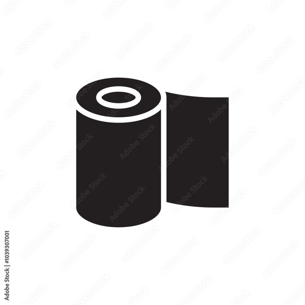 Tissue paper icon Flat line illustration Tissue paper icon Flat line illustration